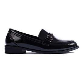 Lacquered elegant black Shelovet loafers Lacquered elegant black Shelovet loafers