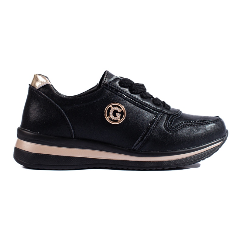 Shelovet black leather trainers