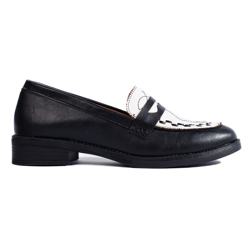 Black and white women's Shelovet loafers Black and white women's Shelovet loafers