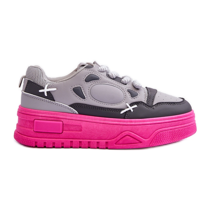 PG1 Women's Platform Sneakers Gray Finos grey