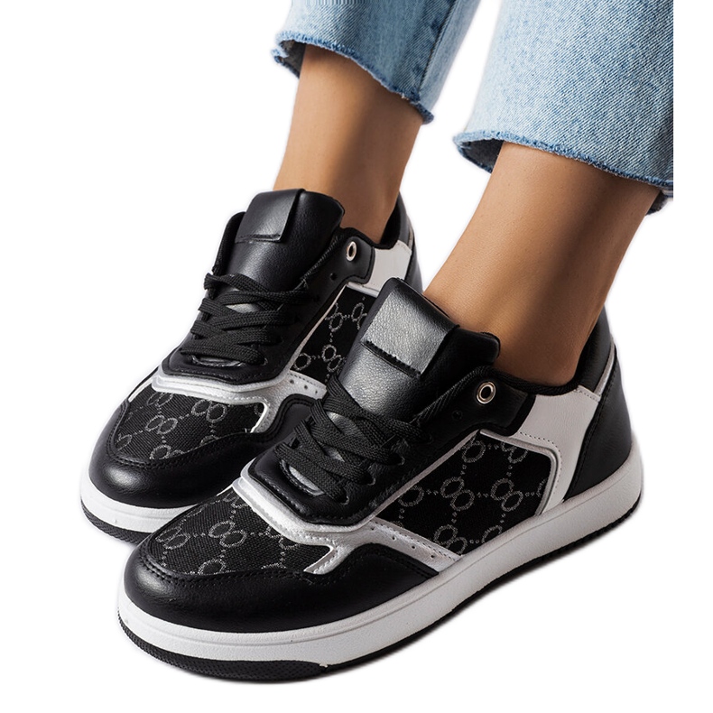 Inna Black sneakers decorated with the Isidor monogram Inna Black sneakers decorated with the Isidor monogram