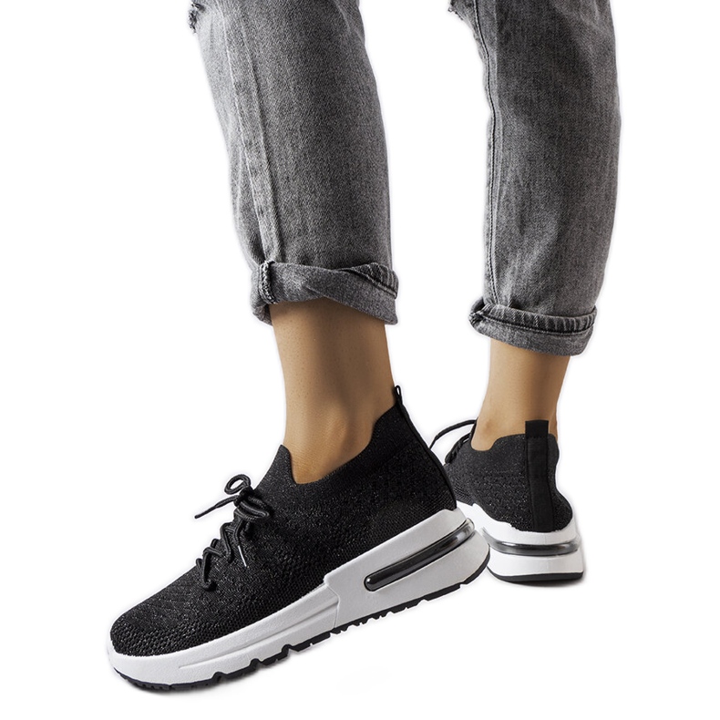 Inna Black sneakers decorated with a shiny Randolph thread