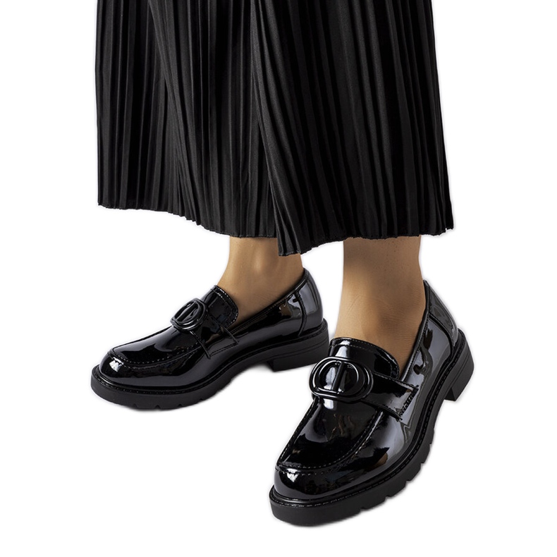 Inna Scranton black patent loafers
