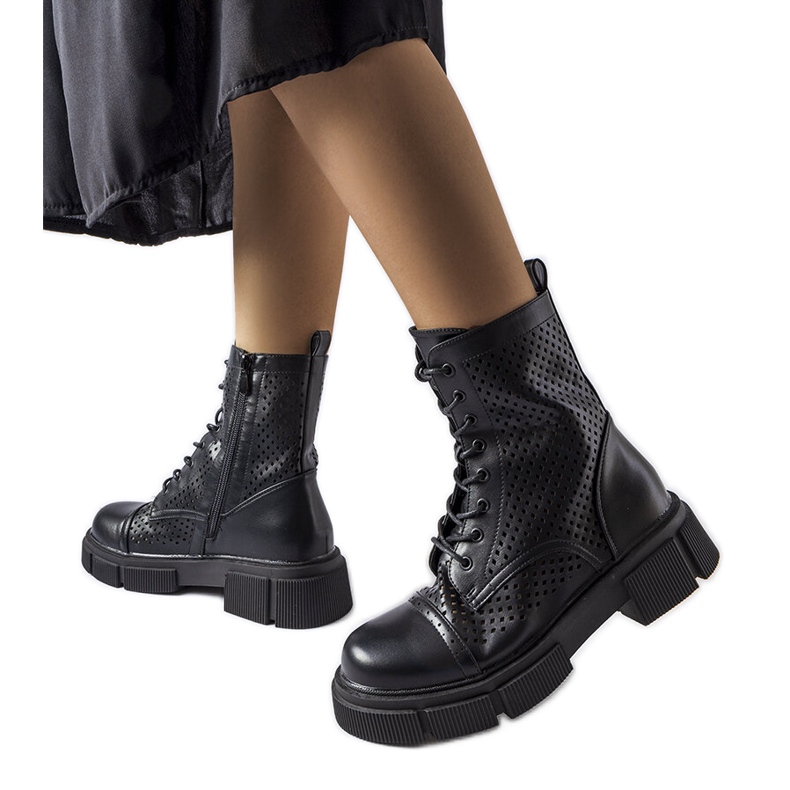 Corpus black openwork boots