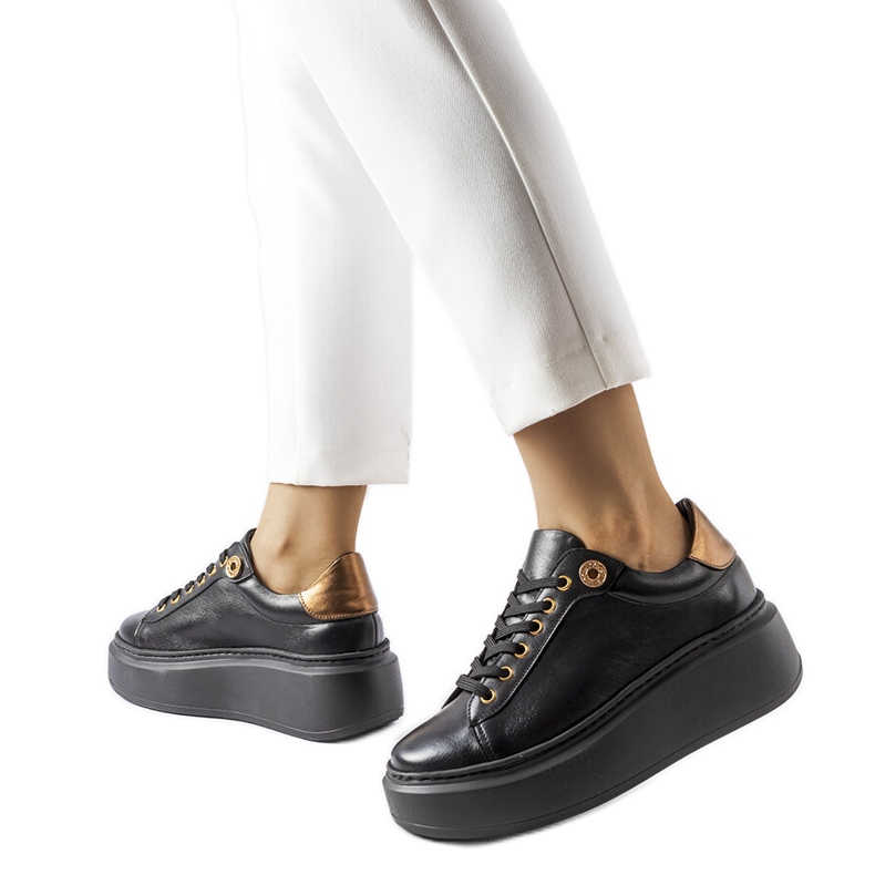 Beige brogues LS5379 Taupe black