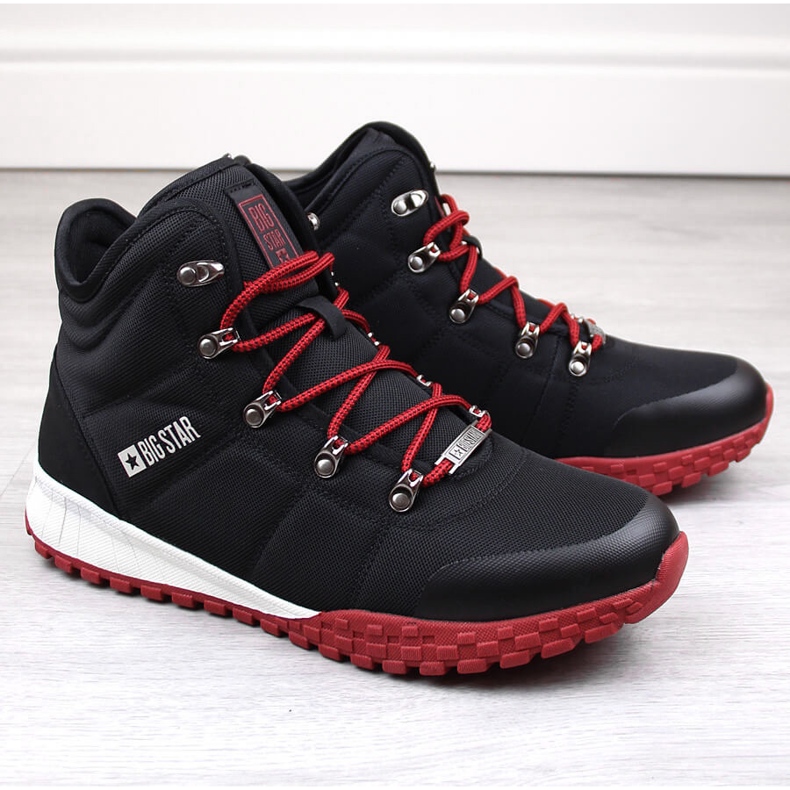 Men's high sports shoes Big Star KK174112 black Men's high sports shoes Big Star KK174112 black