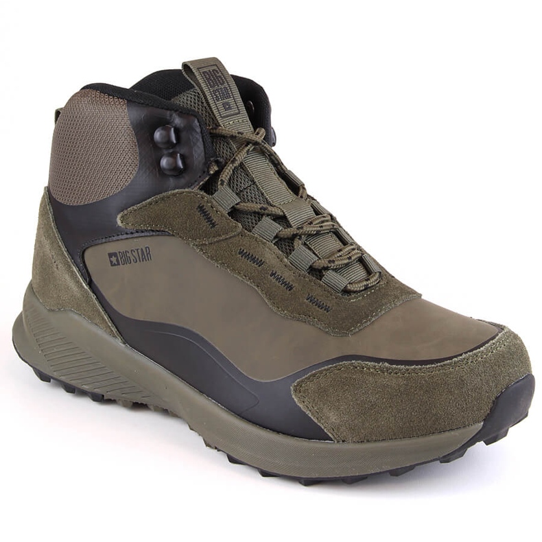 Men's sports shoes high insulated khaki Big Star MM174333 green