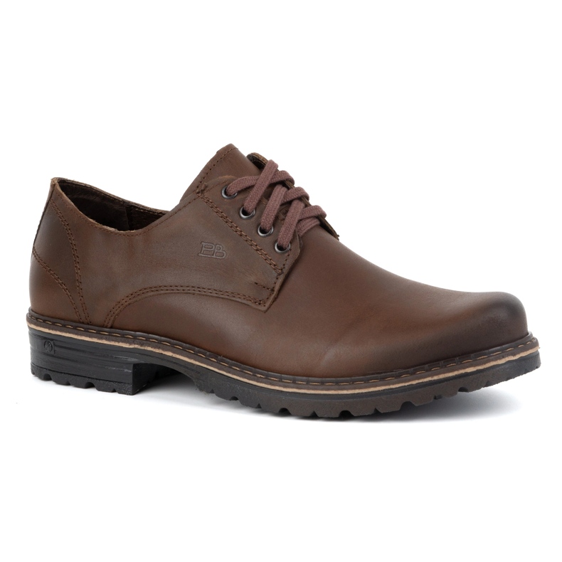 Polbut Men's leather boots 2120 dark brown