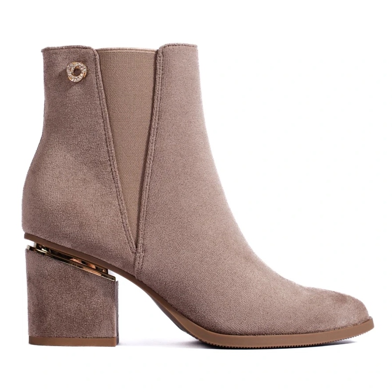 Women's dark beige Shelovet suede boots