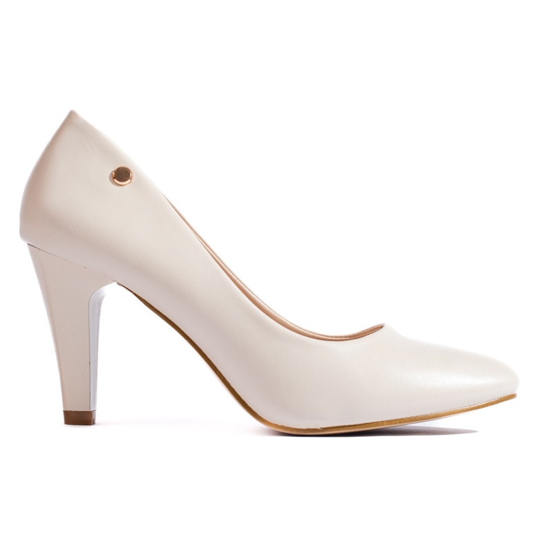 Light beige heel pumps from Shelovet