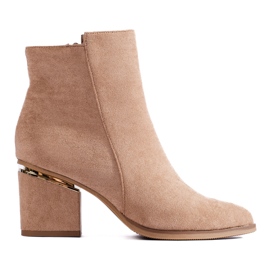 Beige suede ankle boots from Shelovet Beige suede ankle boots from Shelovet