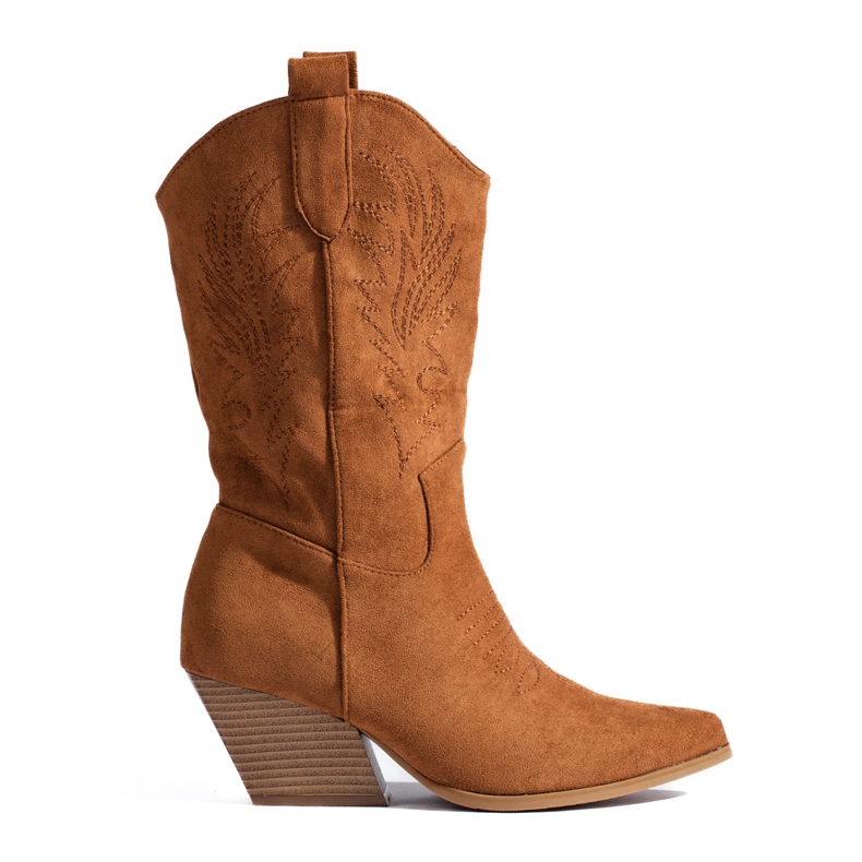Shelovet brown suede cowboy boots for women Shelovet brown suede cowboy boots for women