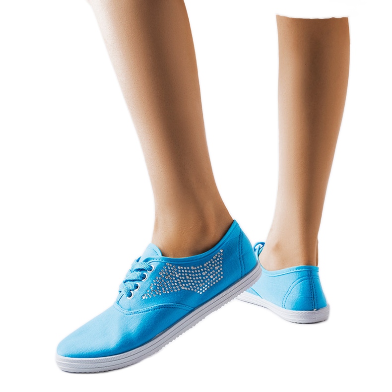 Blue sneakers with rhinestones from Godfrey