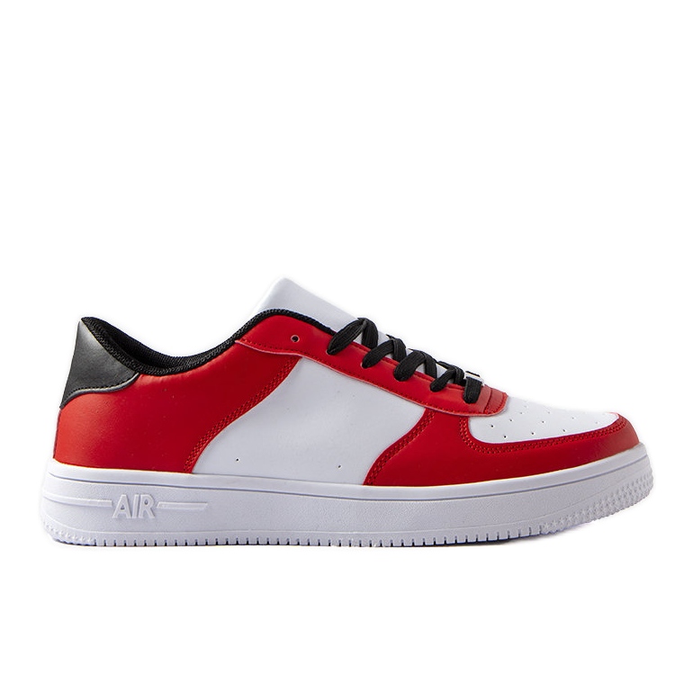 Red and white men's sneakers from Cimmaron