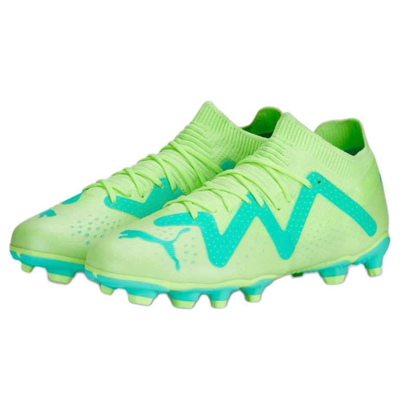 Puma Future Match FG/AG Jr 107195 03 football boots green green Puma Future Match FG/AG Jr 107195 03 football boots green green