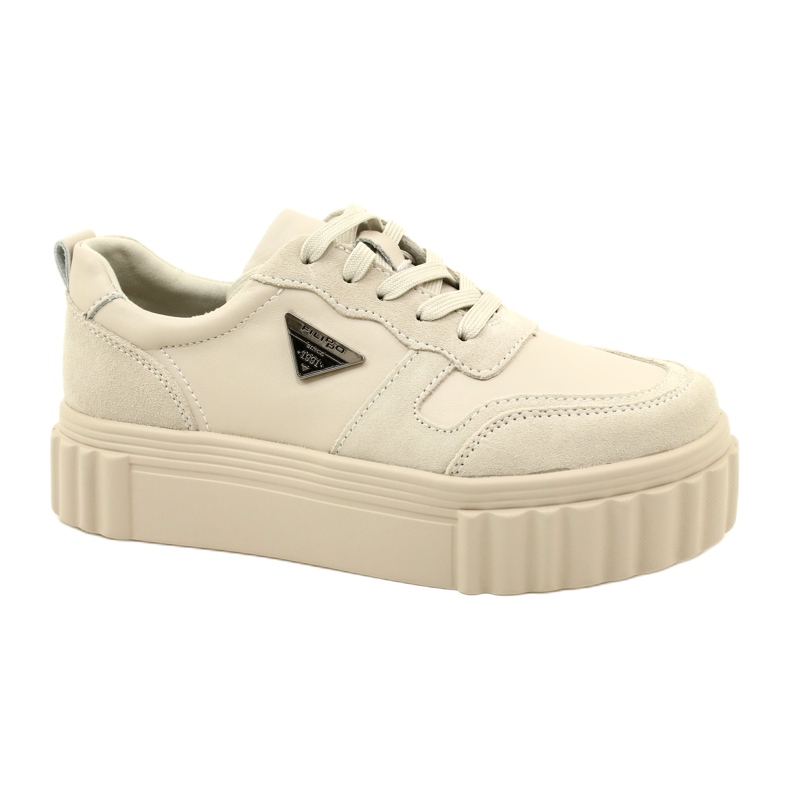 Beige leather Creepers Filippo DP4913/23 BE beige