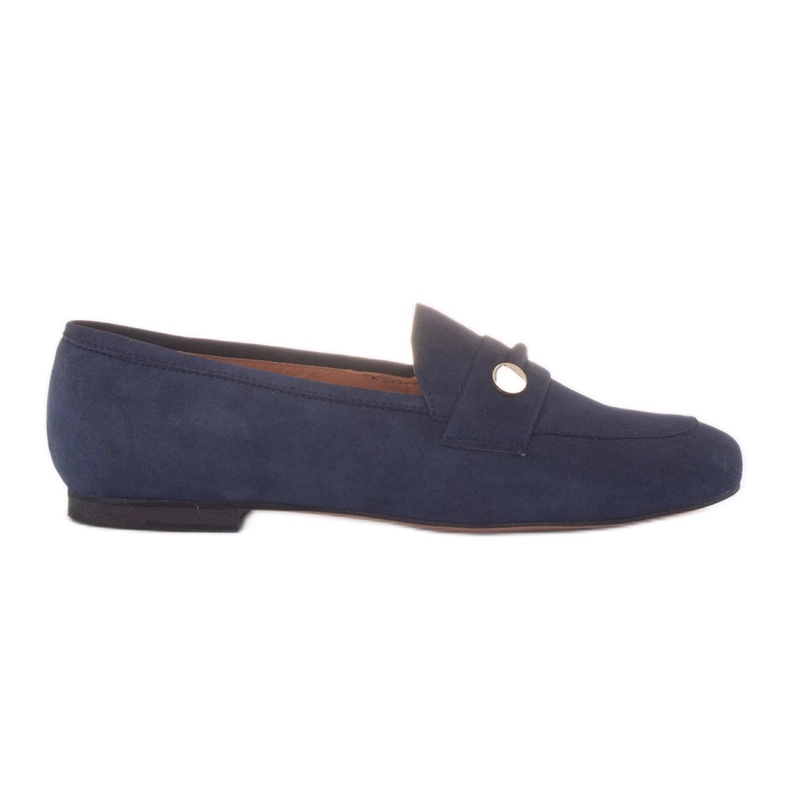 Marco Shoes Gold embellished loafers blue