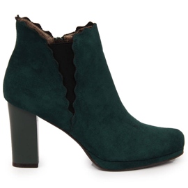 Women's insulated ankle boots, green Jezzi FAF125-12
