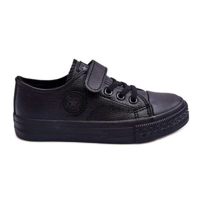 PE1 Children's Velcro Sneakers Black Delmara PE1 Children's Velcro Sneakers Black Delmara