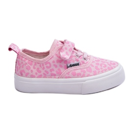 Patterned children's sneakers with Velcro, Pink Talirena