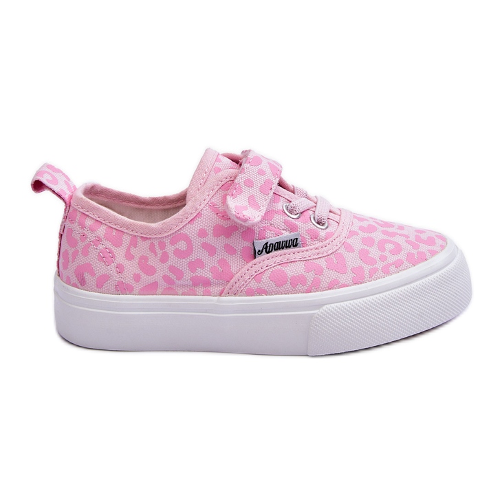 Patterned children's sneakers with Velcro, Pink Talirena Patterned children's sneakers with Velcro, Pink Talirena