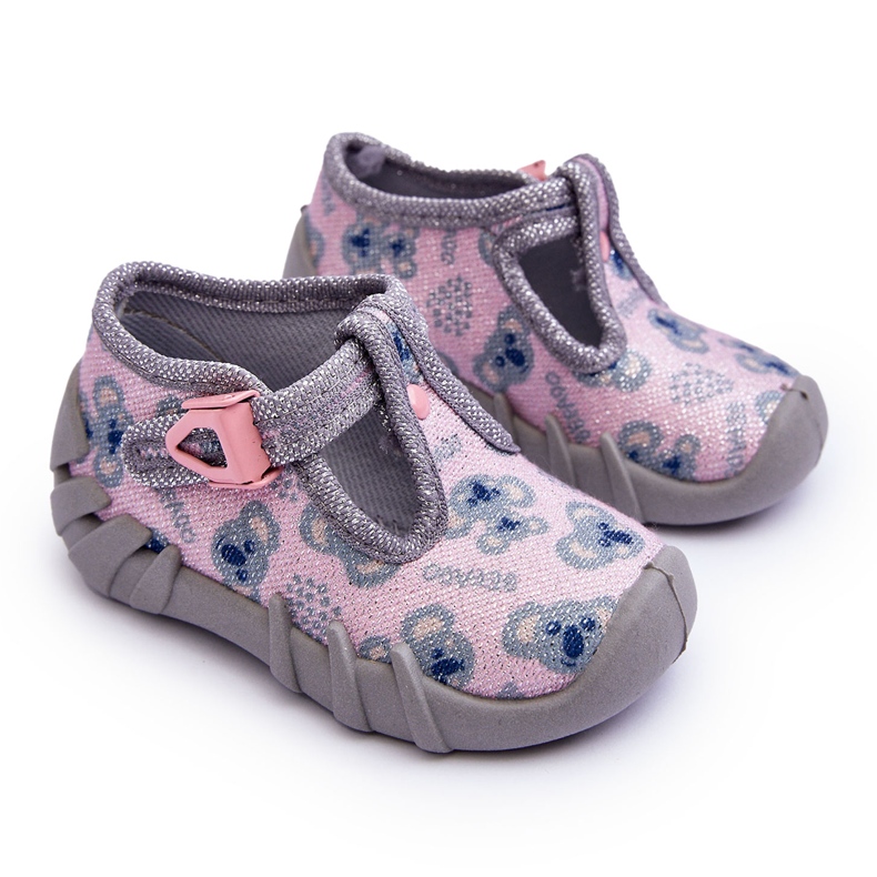 BEFADO S.A. Befado 110P474 Shiny Slippers Shoes, Gray and Pink