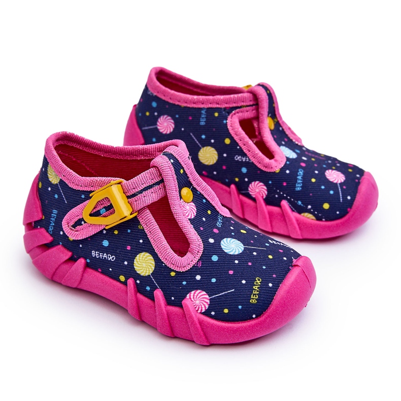 BEFADO S.A. Befado 110P471 Girls' Slippers Shoes, Pink and Navy Blue