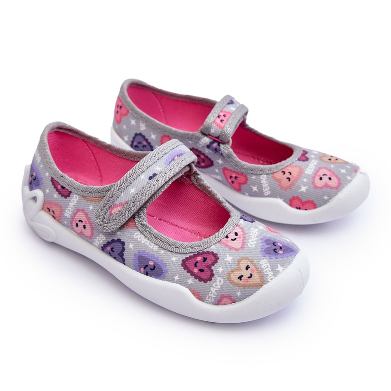BEFADO S.A. Children's ballerina slippers Befado Hearts 114X516 Gray grey