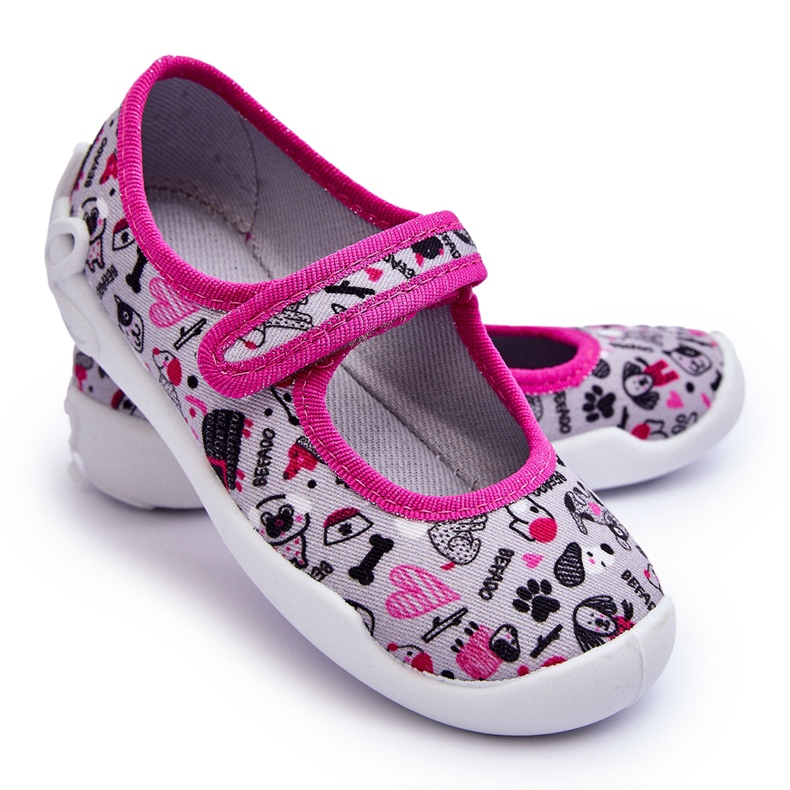 BEFADO S.A. Befado children's ballerina slippers 114X521 Gray and Pink