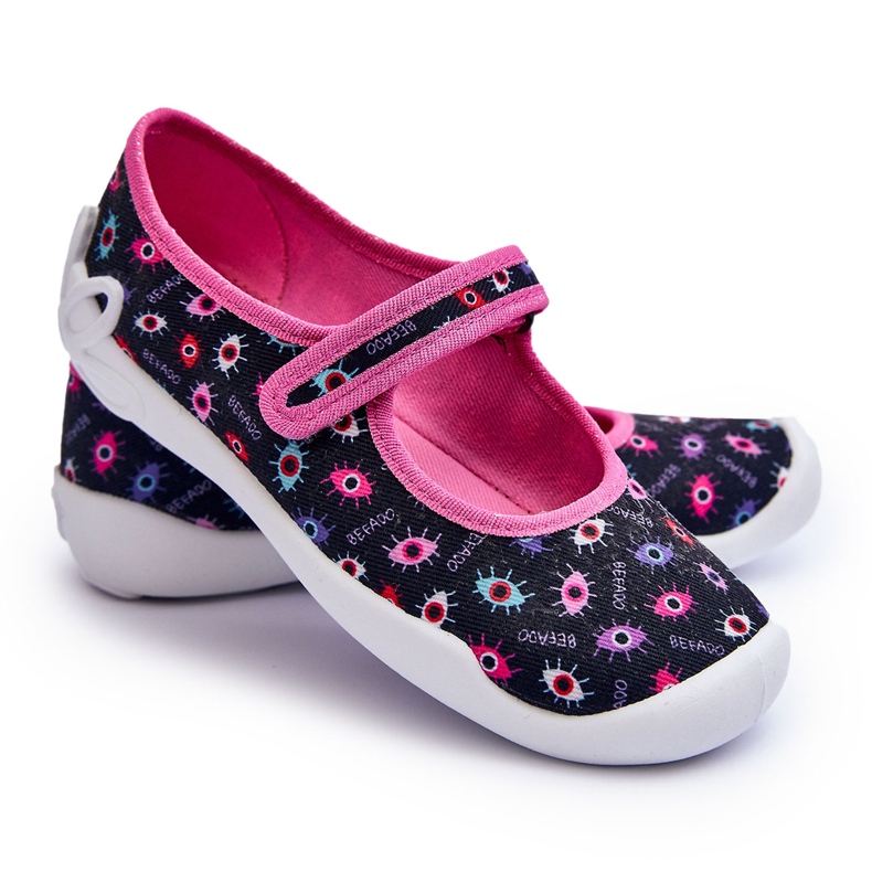 BEFADO S.A. Befado Girls' Ballerina Slippers 114Y518 Navy Blue and Pink