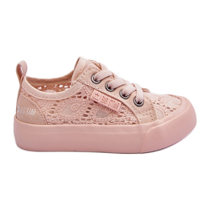 Openwork sneakers Big Star JJ374130 Nude pink