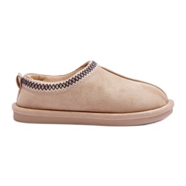 FB3 Women's Suede Slippers With Fur Light Beige Polinna FB3 Women's Suede Slippers With Fur Light Beige Polinna