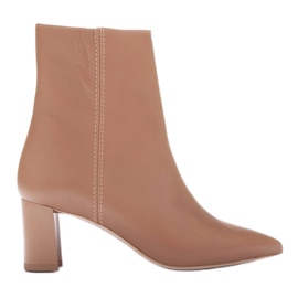 Elegant leather boots Marco Shoes 2363B-755-1 beige