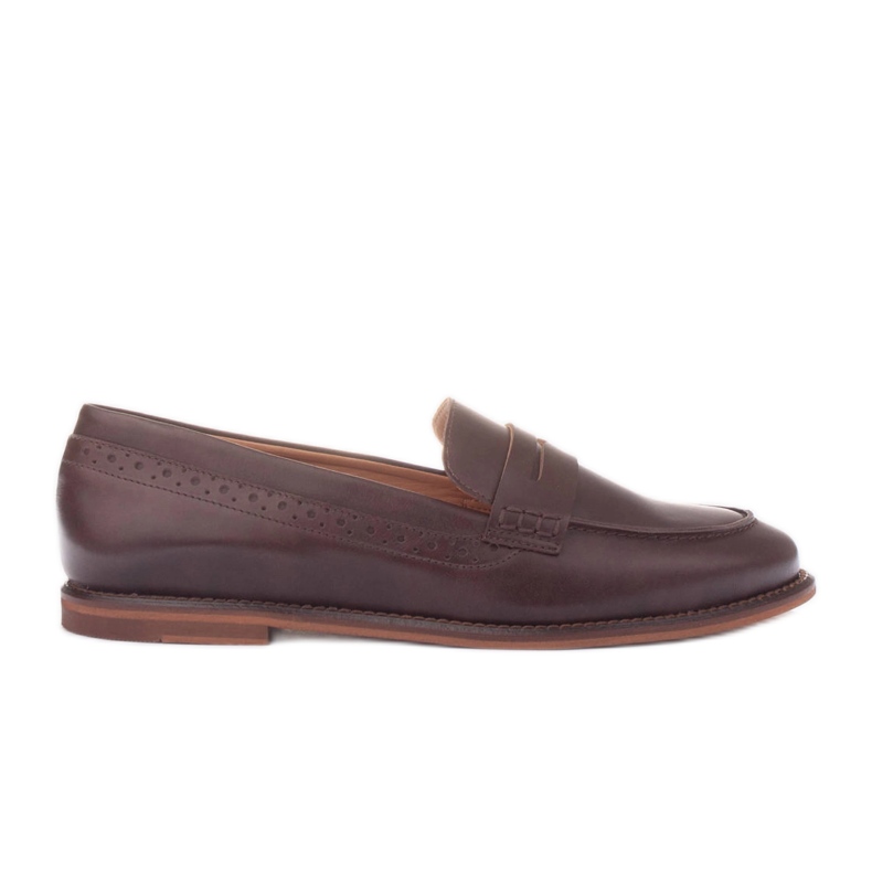 Marco Shoes Moccasins made of natural leather brown
