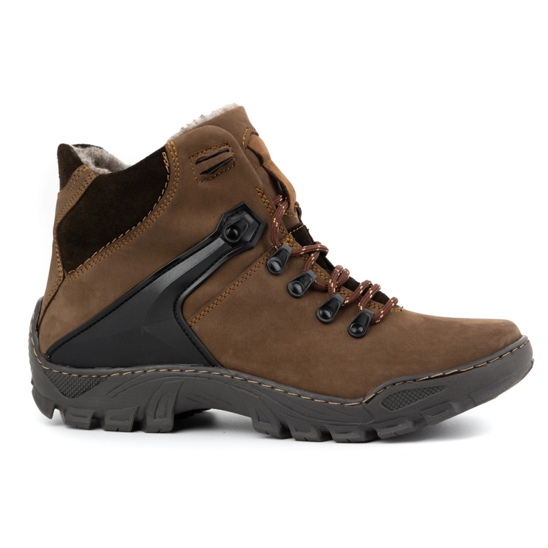 Olivier Men's winter snow boots 119 trekking nubuck brown Olivier Men's winter snow boots 119 trekking nubuck brown