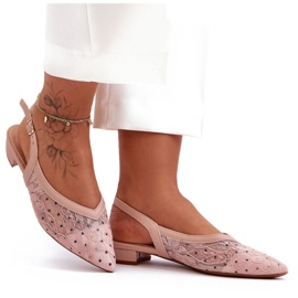 PG1 Women's Pink Polka Dot Ballet Flats Adore