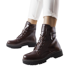 Eloisa brown lace-up workers