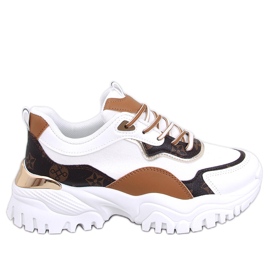 Nesbit White wedge sneakers