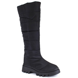 Women's high, insulated snow boots, black Big Star MM274332
