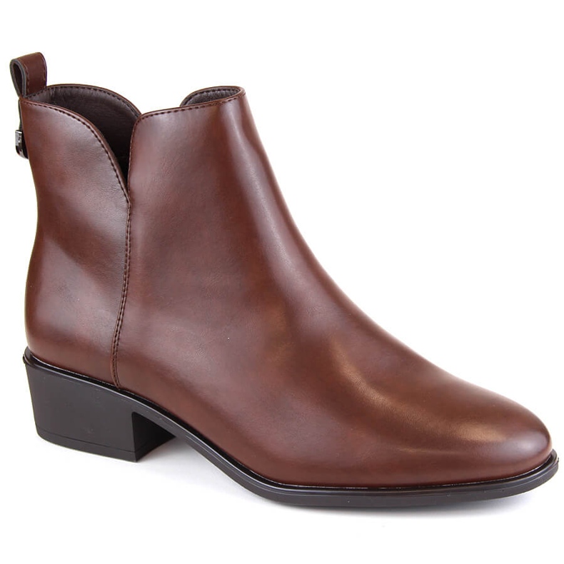 Women's Chelsea boots, insulated brown, Sergio Leone BT606 Women's Chelsea boots, insulated brown, Sergio Leone BT606