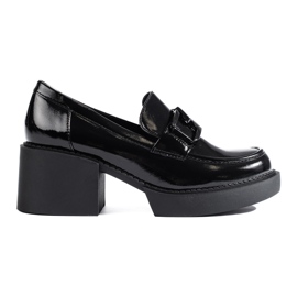 Shelovet black high-heeled women's shoes