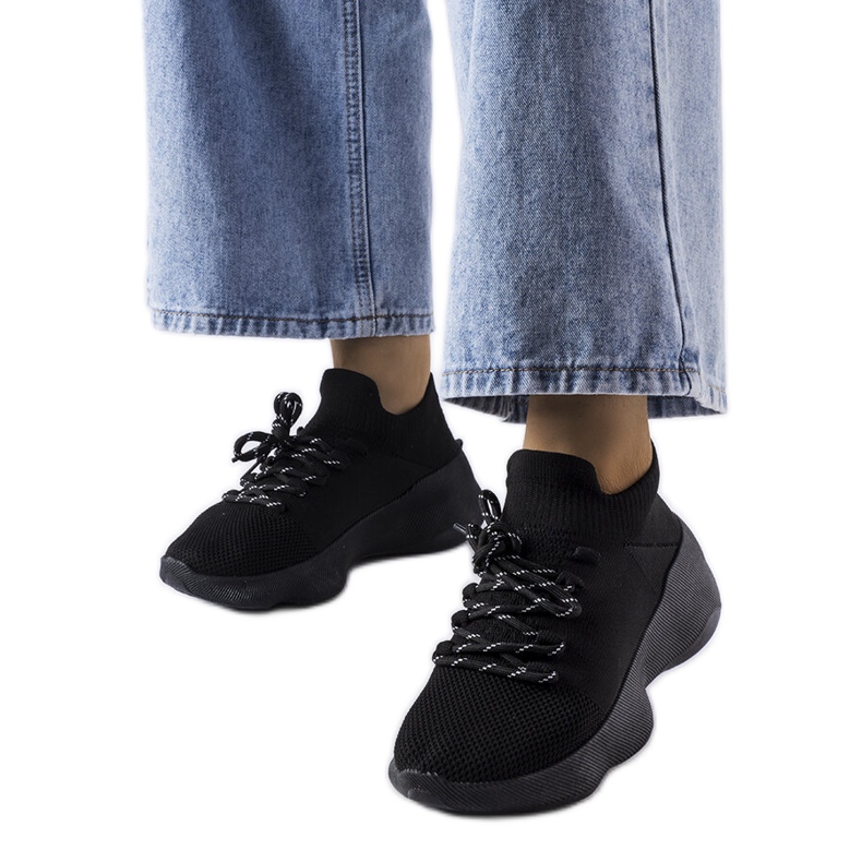 Lavallée black fabric sports shoes