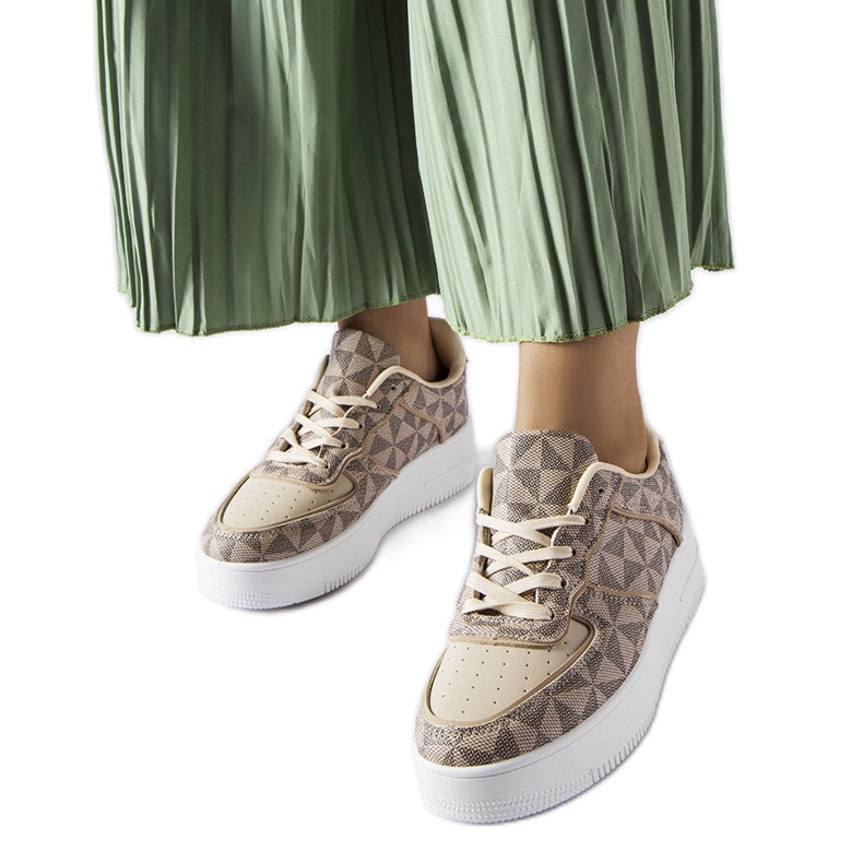 Inna Beige sneakers decorated with the Sands monogram