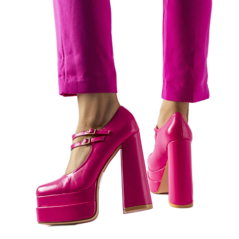 Pink high-heeled pumps from Chouinard