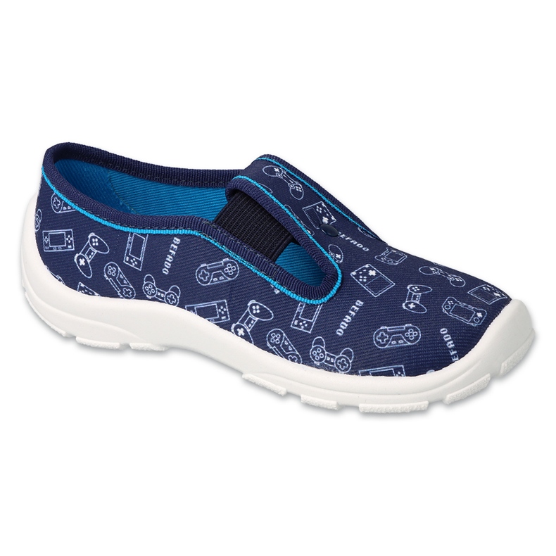 Befado children's slippers 975X182 blue-appliques