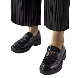 Black women's loafers from Milne