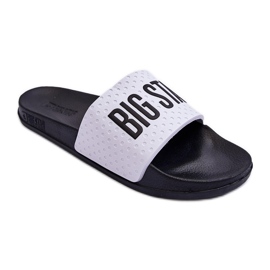 Classic Women's Flip-Flops Big Star MM274713 White and Black