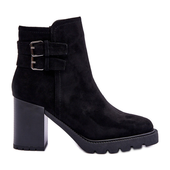 Suede High Heel Boots Black Makeline Suede High Heel Boots Black Makeline