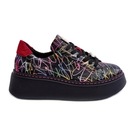 Leather Sports Shoes On The Platform Maciejka 06191-39 Multicolor multicolored Leather Sports Shoes On The Platform Maciejka 06191-39 Multicolor multicolored