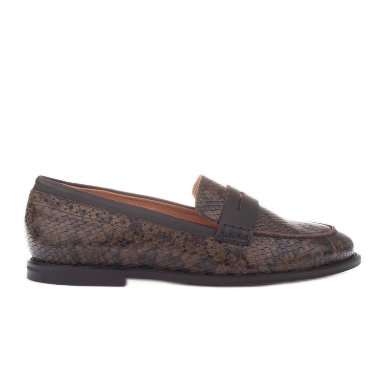 Marco Shoes Moccasins made of natural leather brown